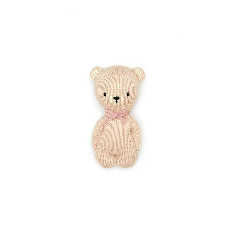 Bear Rattle-Light Pink & Dusty Brown