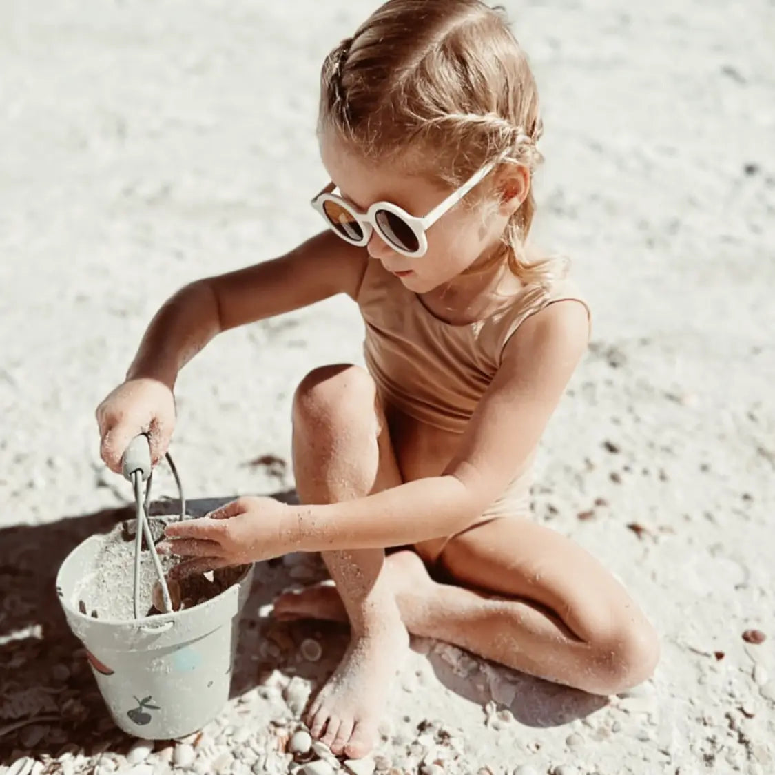Kids Sunglasses Round | Vanilla