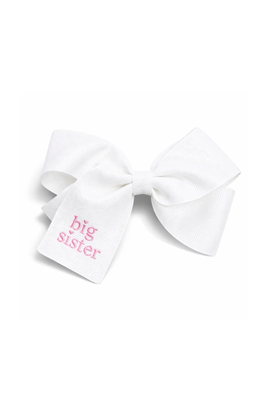 Big Sister Hair Bow | White