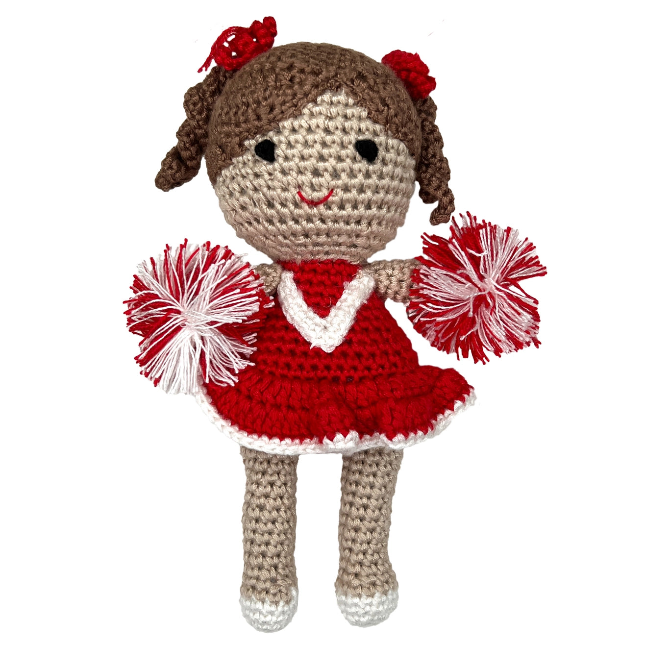 Cheerleader Bamboo Crochet Rattle