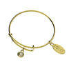 Gold Birthstone Bangle Bracelet
