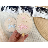 Baby Gender Reveal and Stats Sign