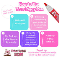 Razzle Red Piggy Paint Pen Non-Toxic Nail Polish