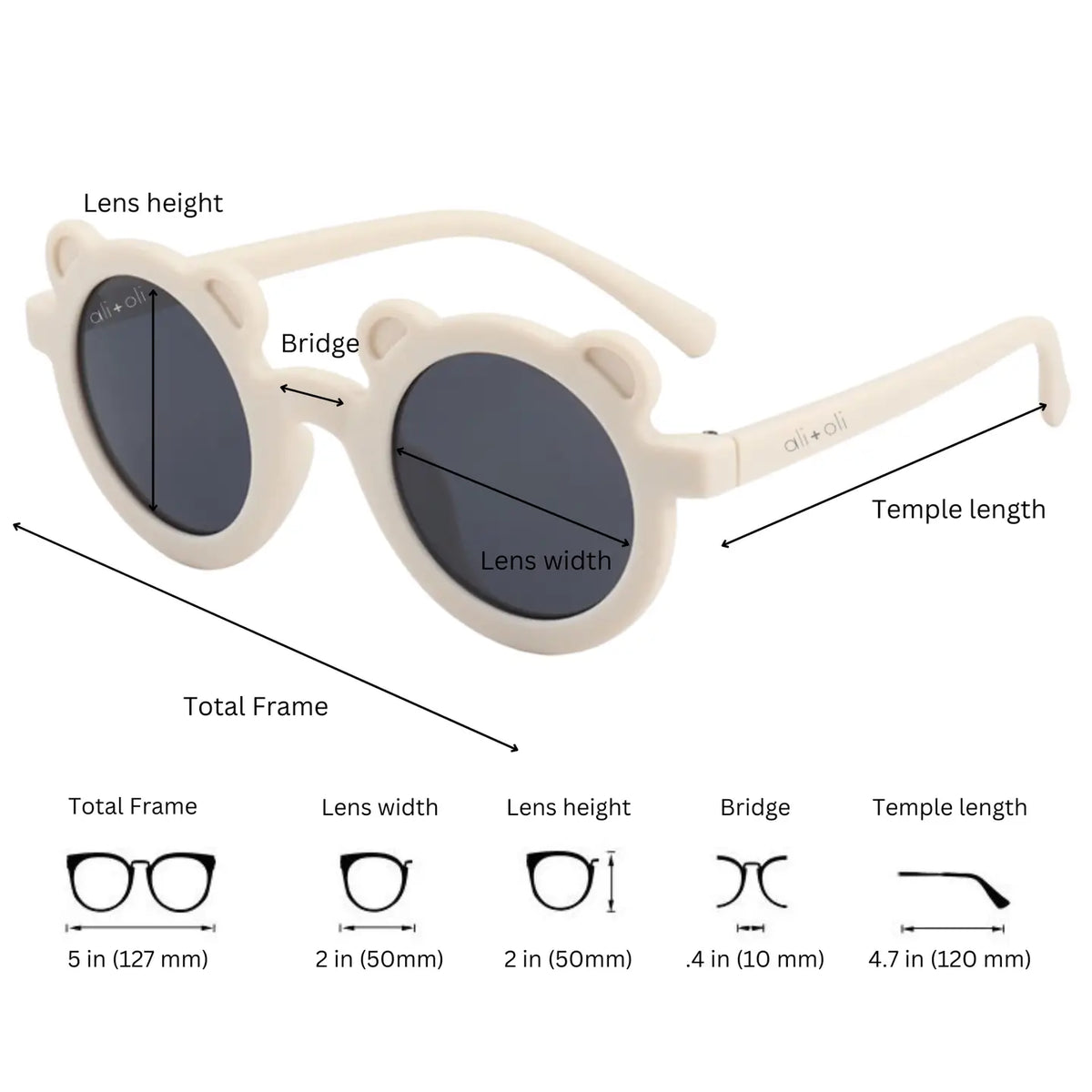 Kids Sunglasses Round | Bear Beige