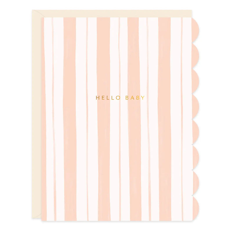 Baby Stripes Pink Card
