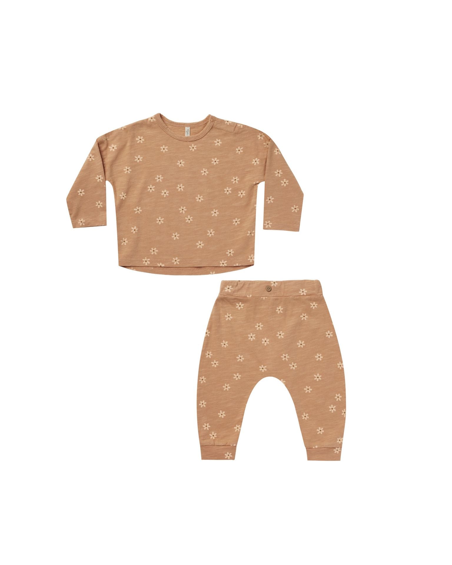 Long Sleeve Tee + Pant Set - Petite Daisy