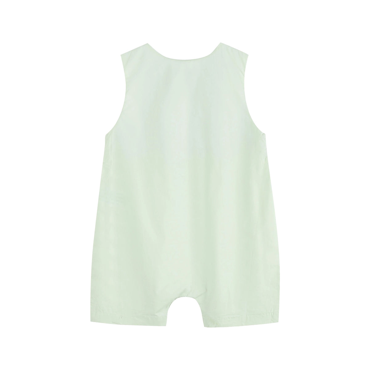 Honeydew Green Bunny Smocked Shortalls