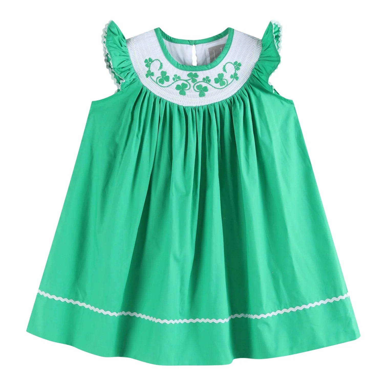 Green Shamrock Smocked Dress | Bear Hollow Kids 2T Green Shamrock Smocked Dress | Bear Hollow Kids 2T