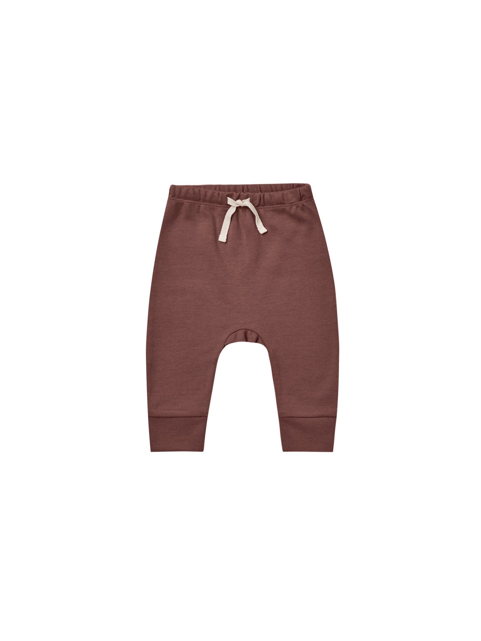 drawstring pant - plum