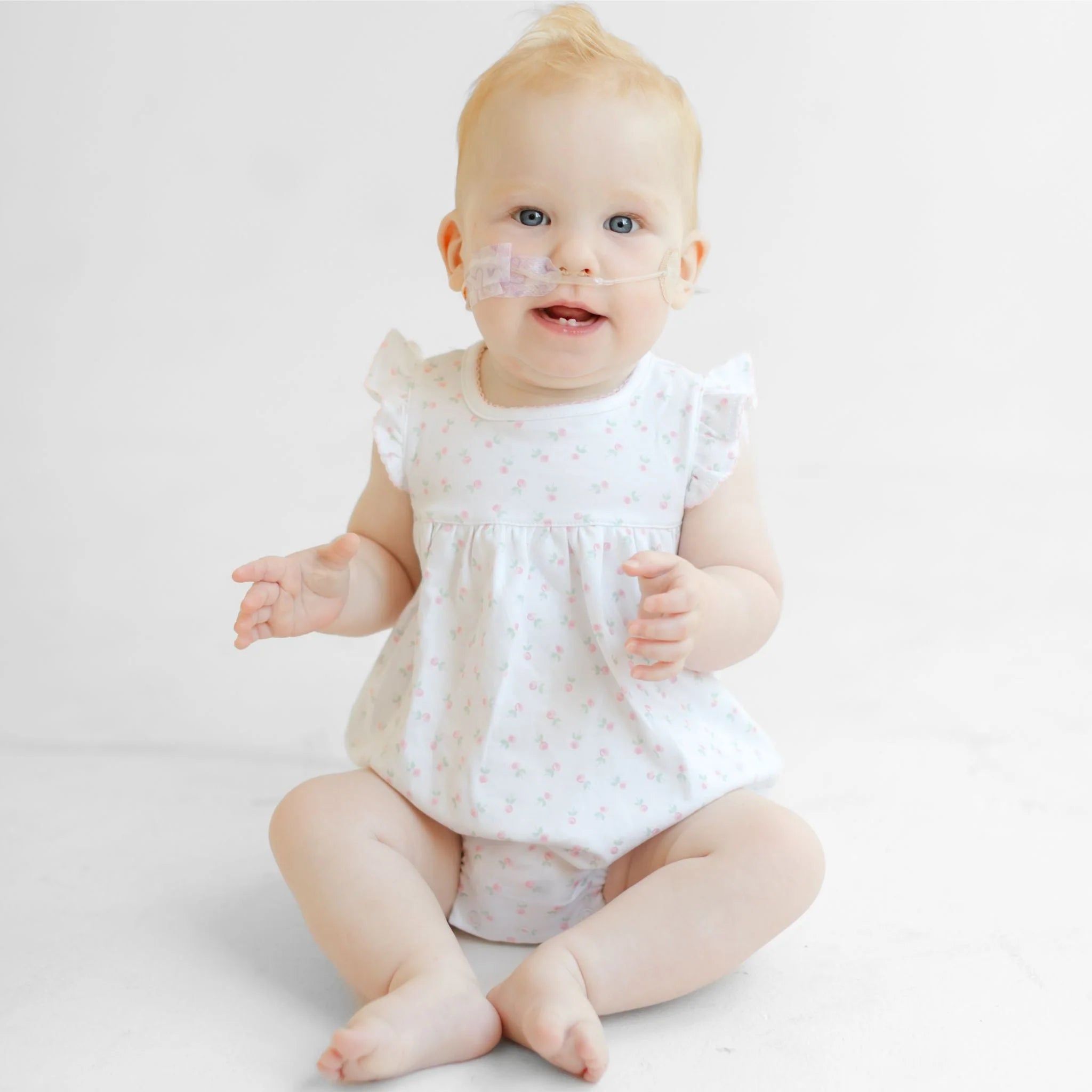 Juliette's Classics Pink Printed Flutters Bubble