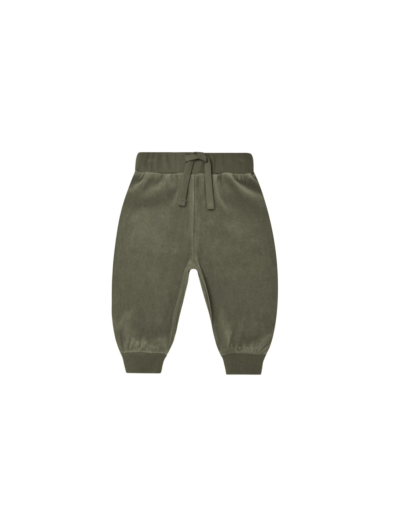 Velour Relaxed Sweatpants | Forest