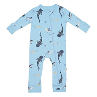 Zippered Romper | Stream Shark