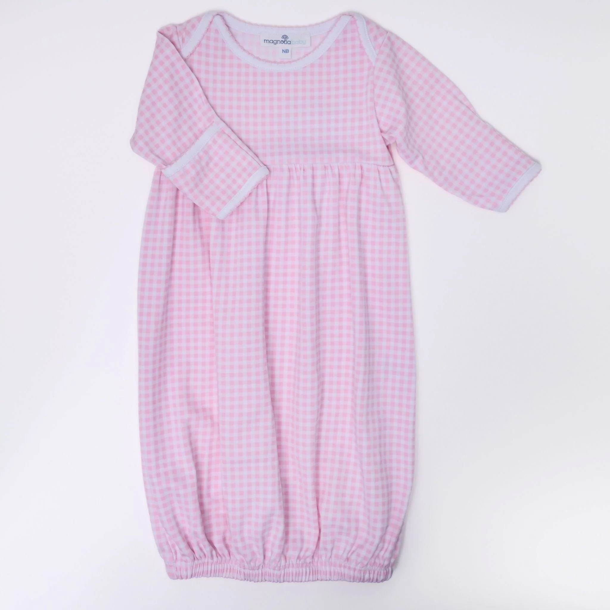 Mini Checks Gown |Pink