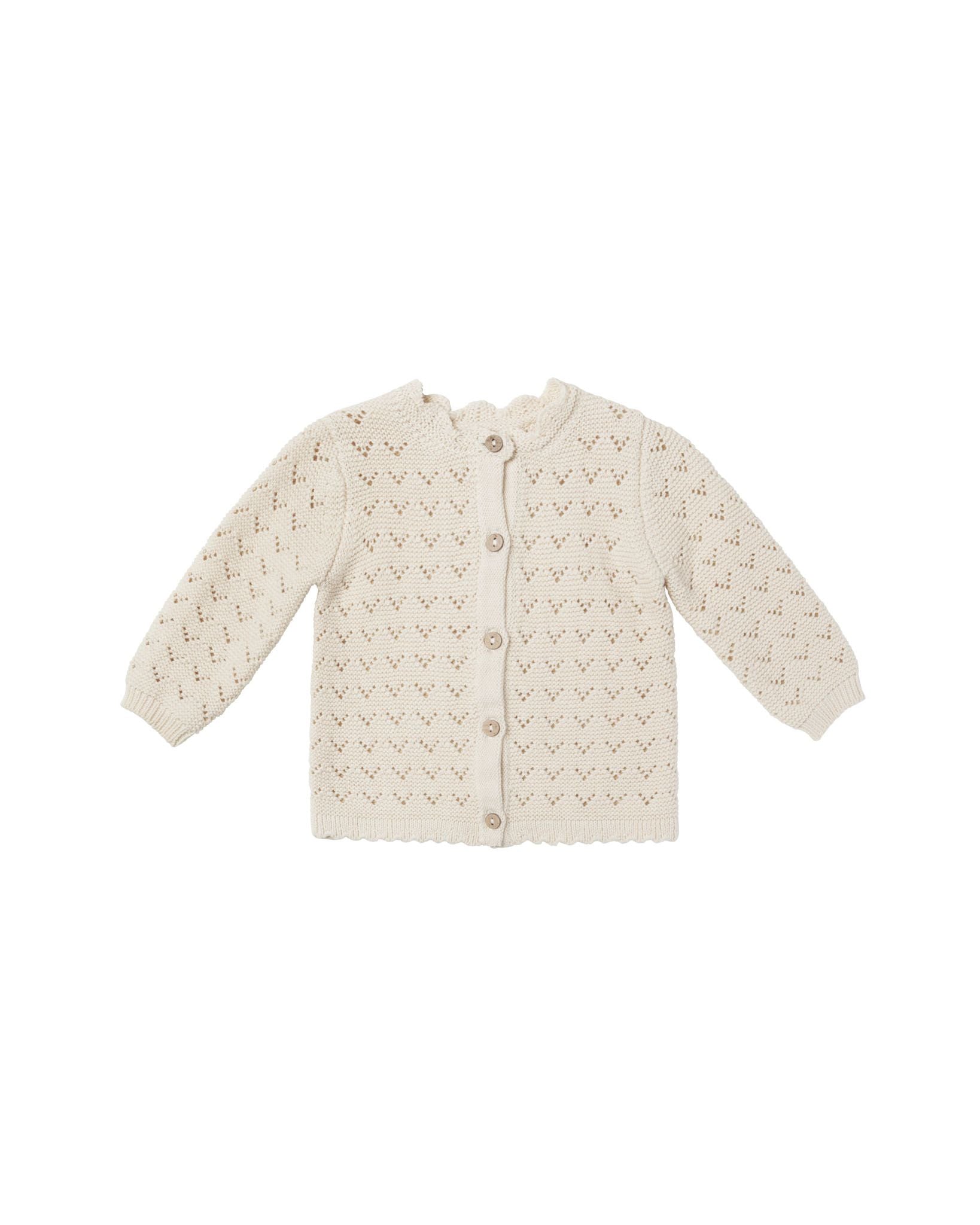 Scalloped Cardigan | Natural