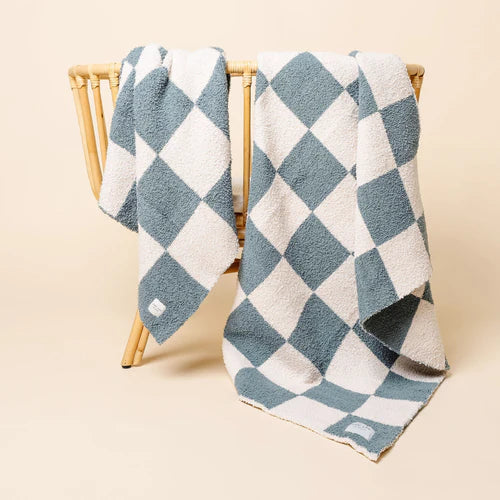 Chenille Blanket - Ocean Check | Small