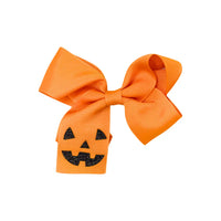 Jack-O-Lantern Pumpkin Bow