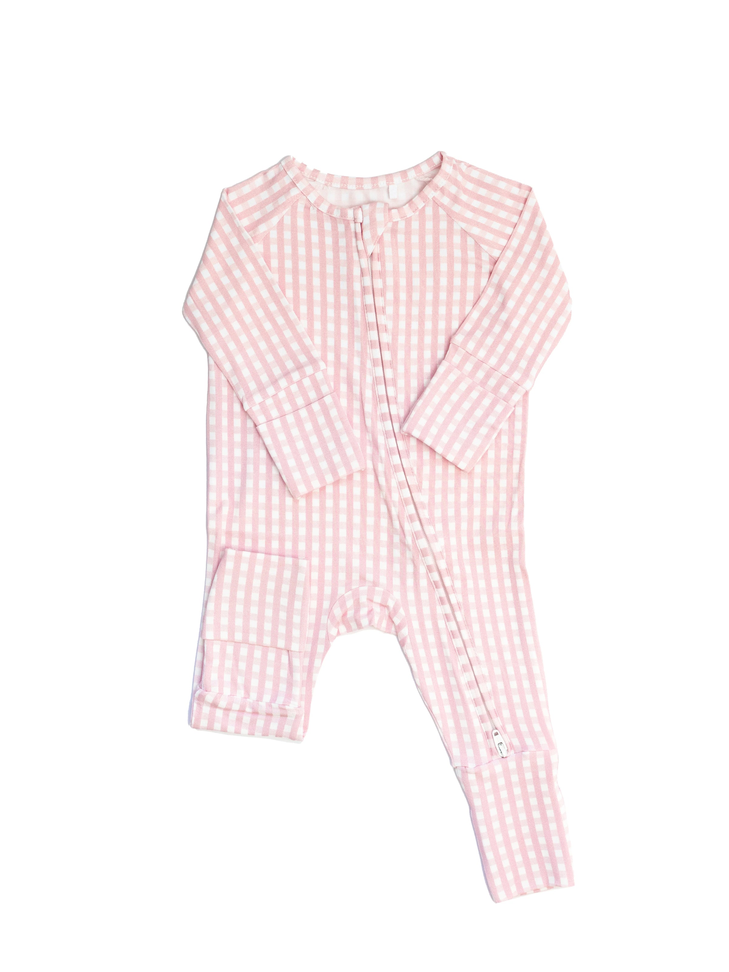 Sleep Romper - Pink Gingham