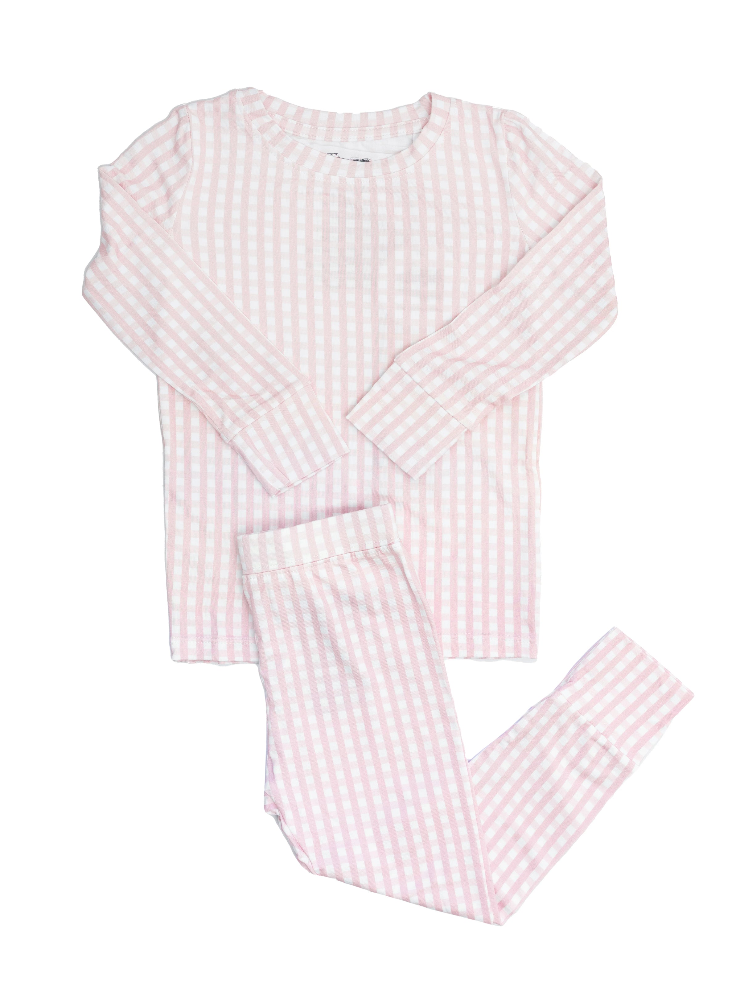 Pajama Set 2 Piece - Pink Gingham
