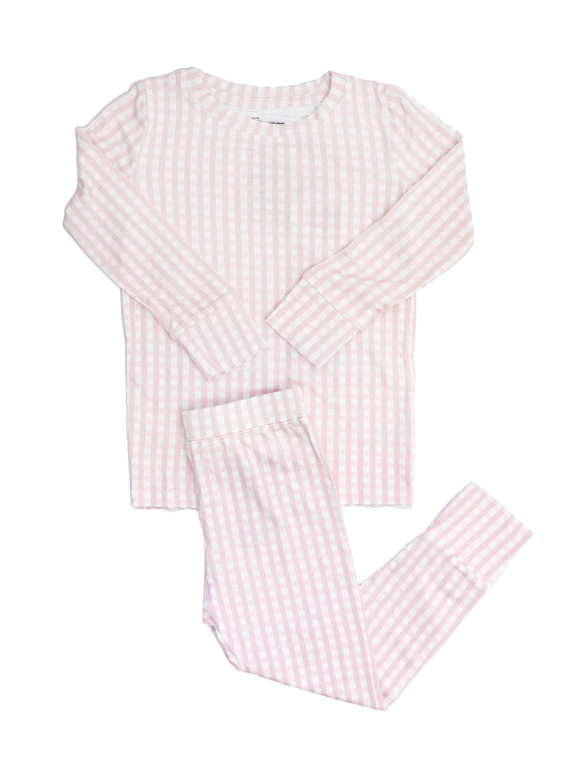 Pajama Set 2 Piece - Pink Gingham