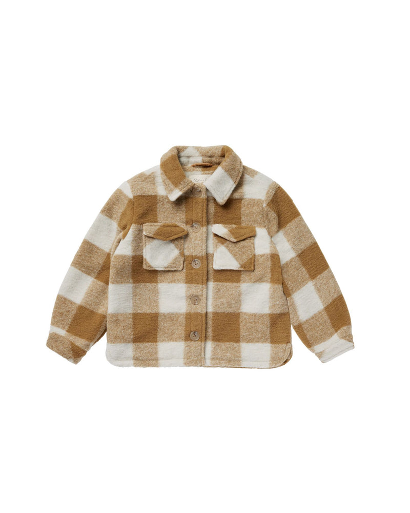 Shearling Chore Coat || Brass Checker