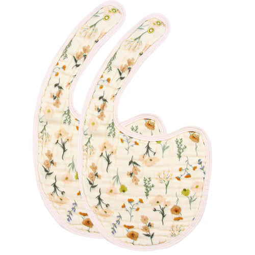 Muslin Bib 2 Pack | Rachel/Blush