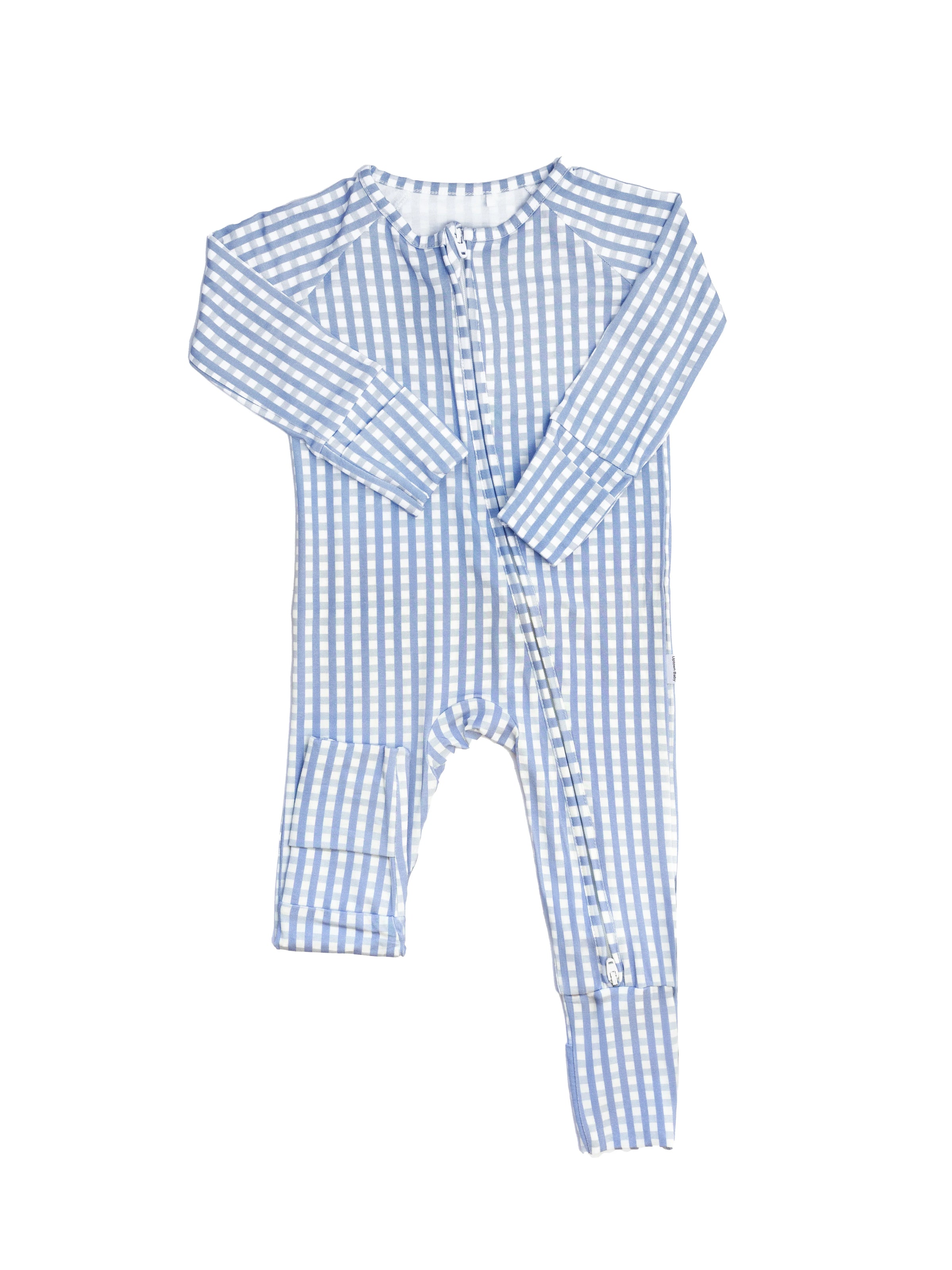 Sleep Romper - French Blue Gingham