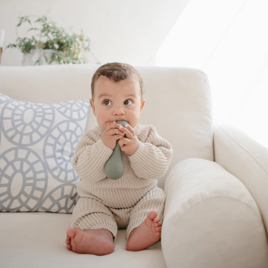 Silicone Baby Rattle Toy - Dried Thyme