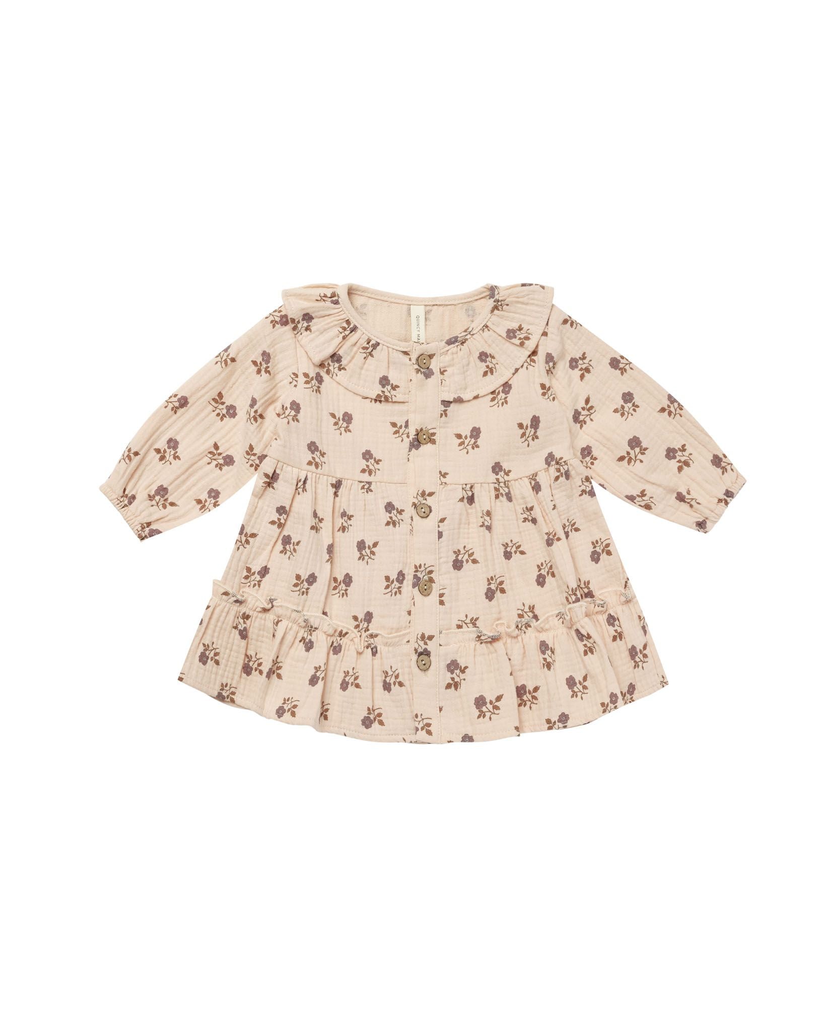 Ruffle Collar Button Dress | Fig Flora