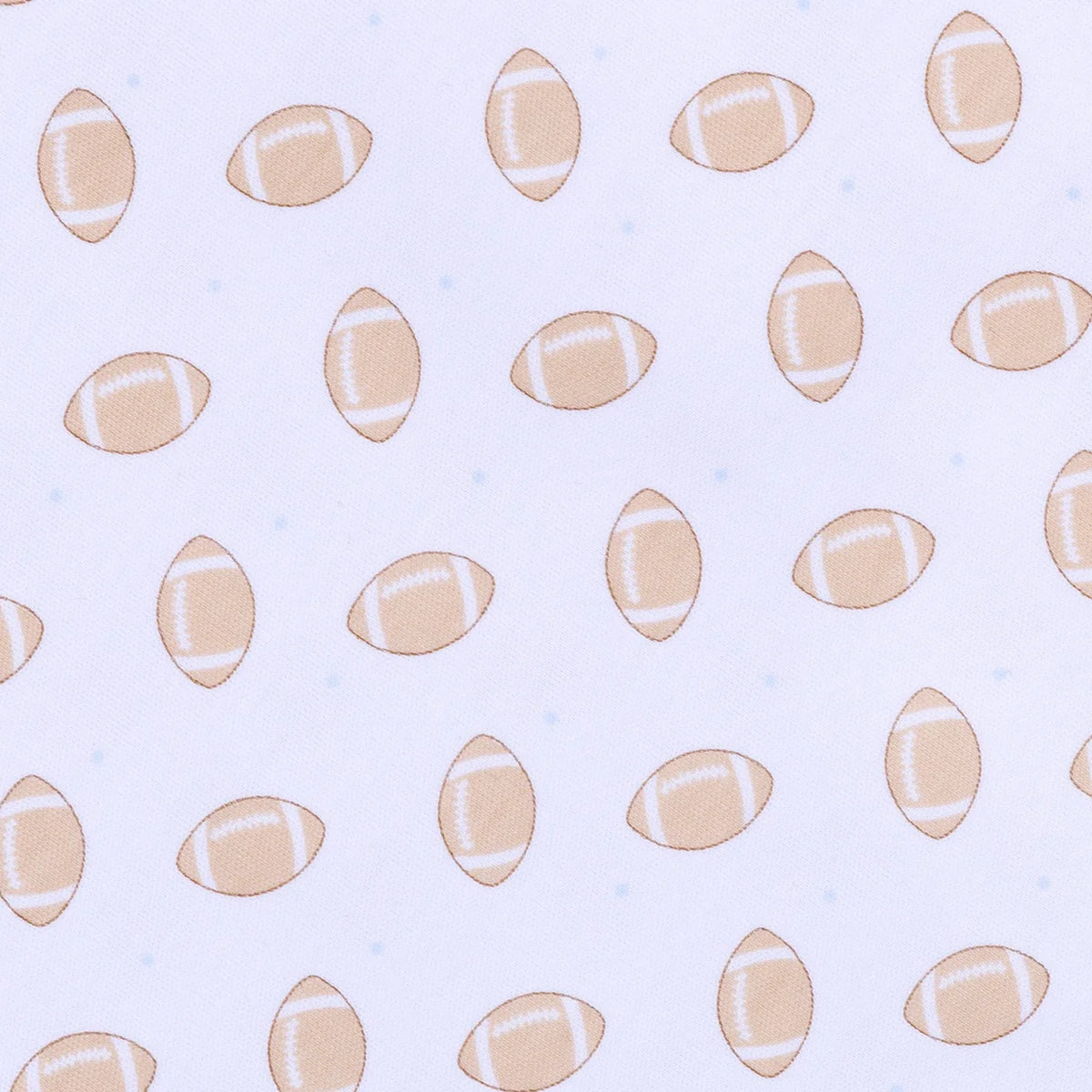 Touchdown Cutie Print Footie - Light Blue