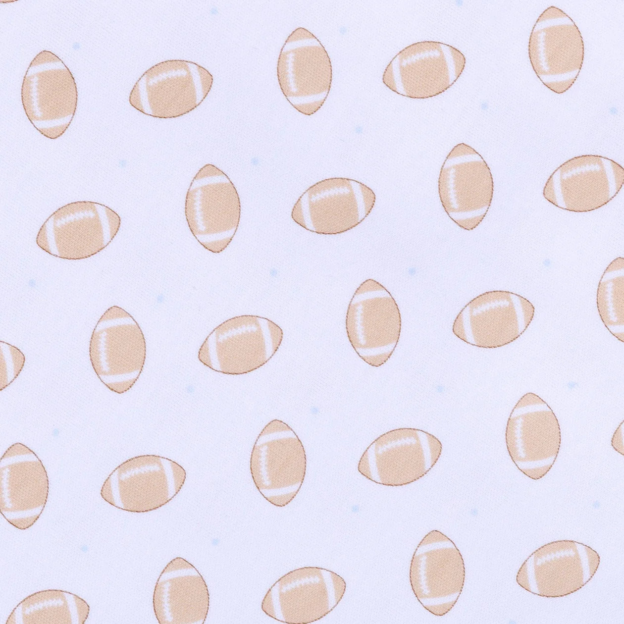 Touchdown Cutie Print Footie - Light Blue