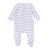 Touchdown Cutie Print Footie - Light Blue
