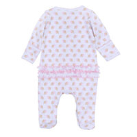 Touchdown Cutie Print Ruffle Footie - Pink