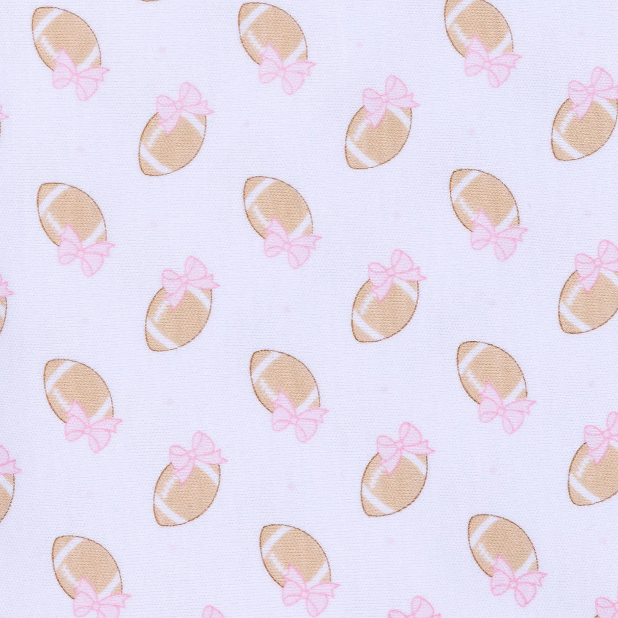 Touchdown Cutie Print Ruffle Footie - Pink