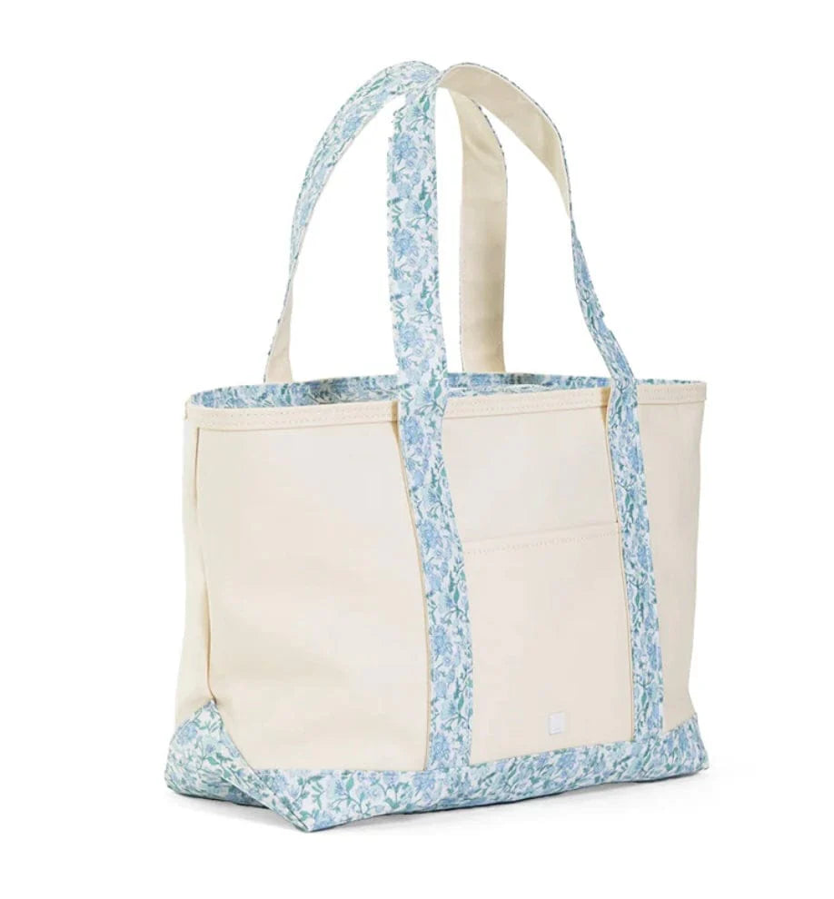 Medium Tote - Coated Canvas Natural w/ Hampton Trim