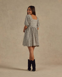 Brea Dress - Blue Ditsy