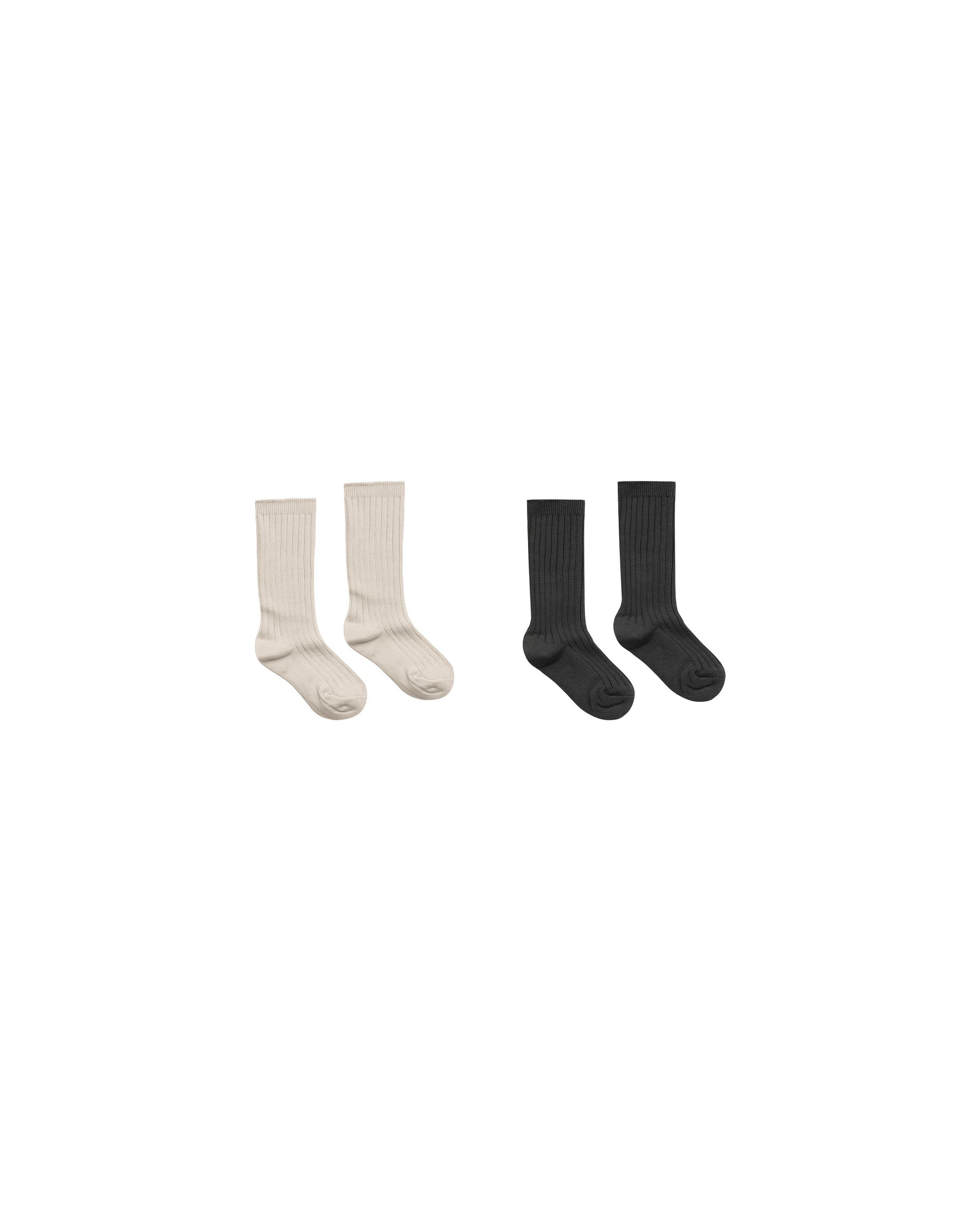 Ribbed Socks || Stone, Black
