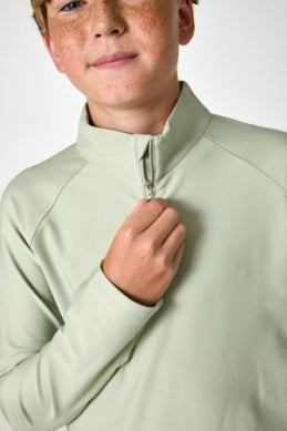 Sage Retro Half-zip