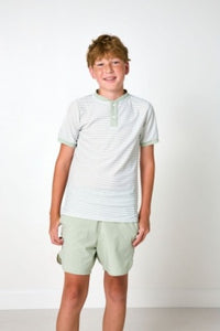 Sage/white Thin Stripe Blade Shirt