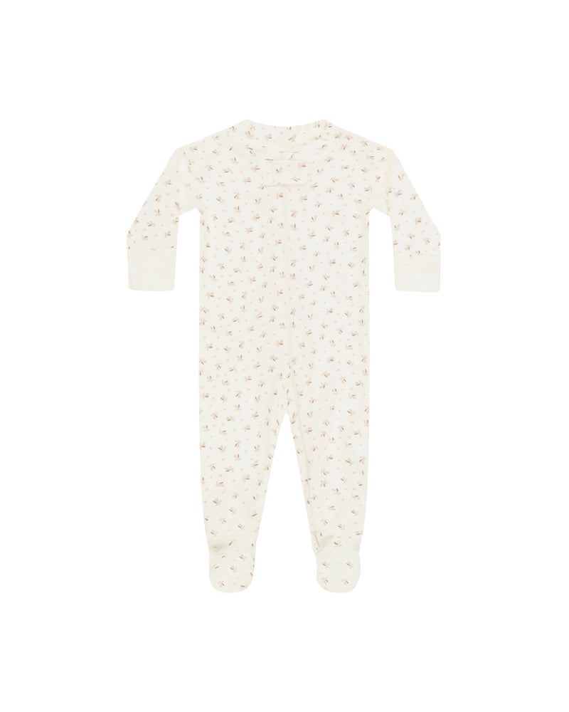 Zip Longsleeve Sleeper Footie || Fleur