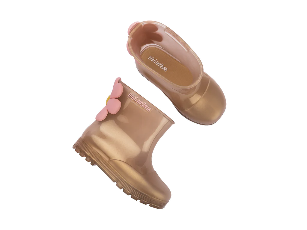Mini Melissa Welly Bloomy Baby | Pearlish Brown/Pink