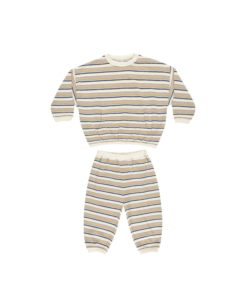 Relaxed Set || Blue Vintage Stripe