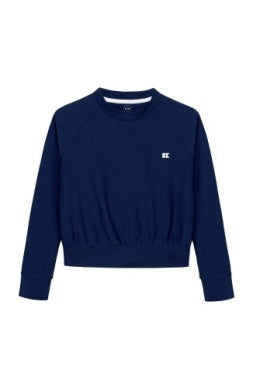 Girls Navy Crewneck