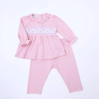 Valentine's Classics Smocked 2pc Pant Set