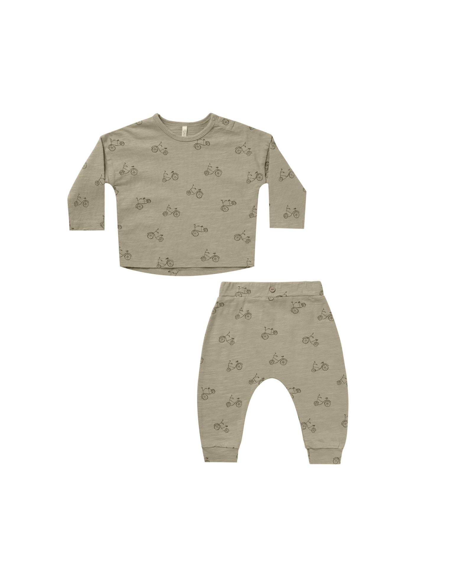 Long Sleeve Tee + Pant Set - Bikes