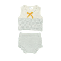 Knitted Set - Light Blue Marl