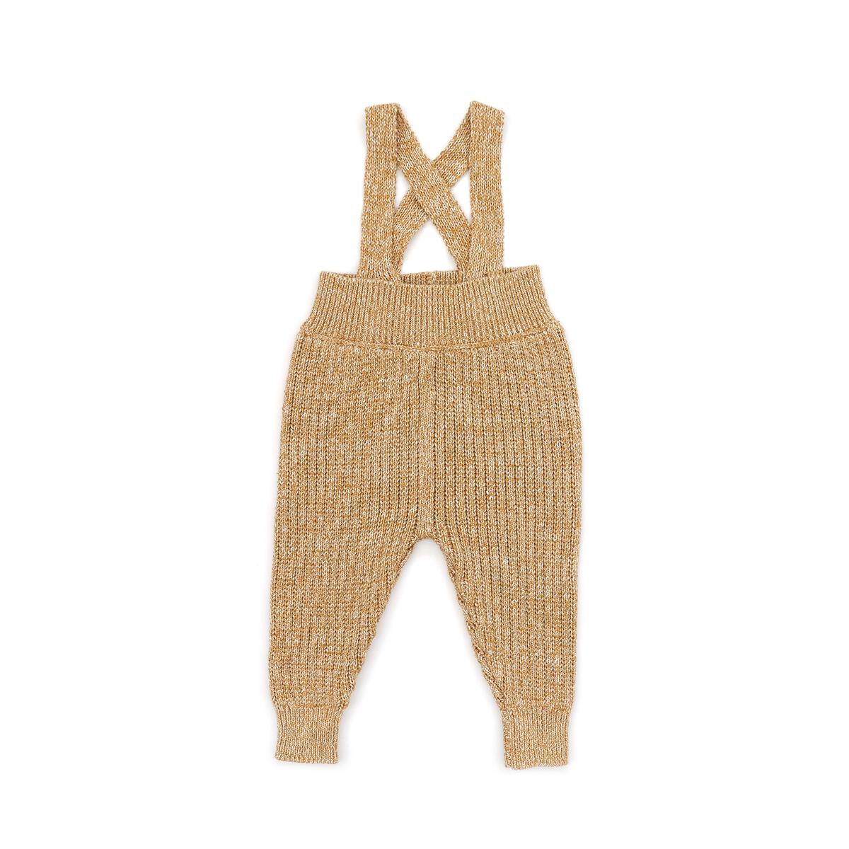 Suspender Pant - Gold Marl