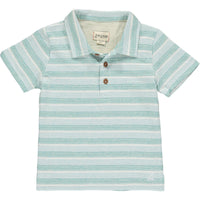 Admiral Polo - Aqua Textured Stripe