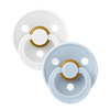 BIBS Pacifier 2 Pack | White/Baby Blue