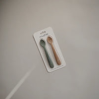 Silicone Feeding Spoons | Dried Thyme/Natural