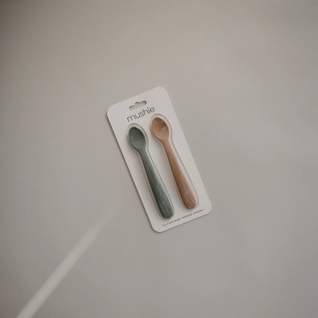 Silicone Feeding Spoons | Dried Thyme/Natural